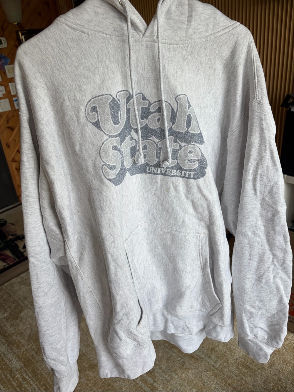 Utah State University Light Gray Pullover Hoodie